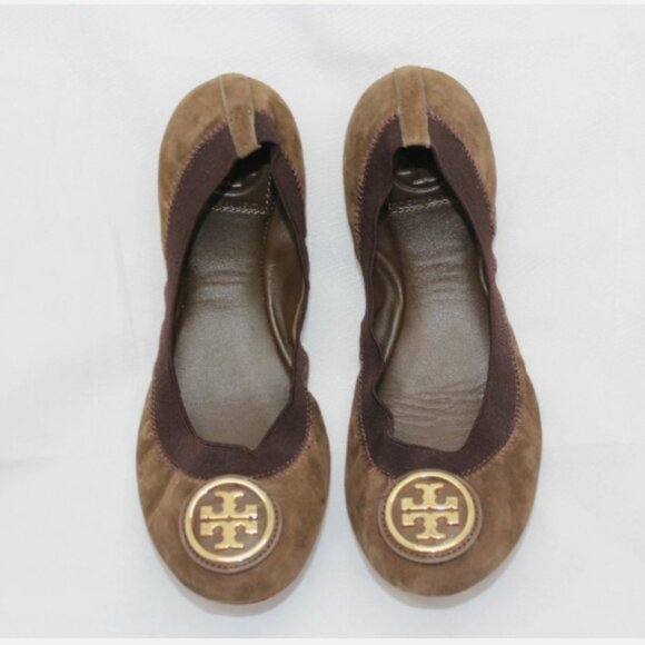 Tory Burch Shoes - TORY BURCH Caroline Suede Ballerina Flats